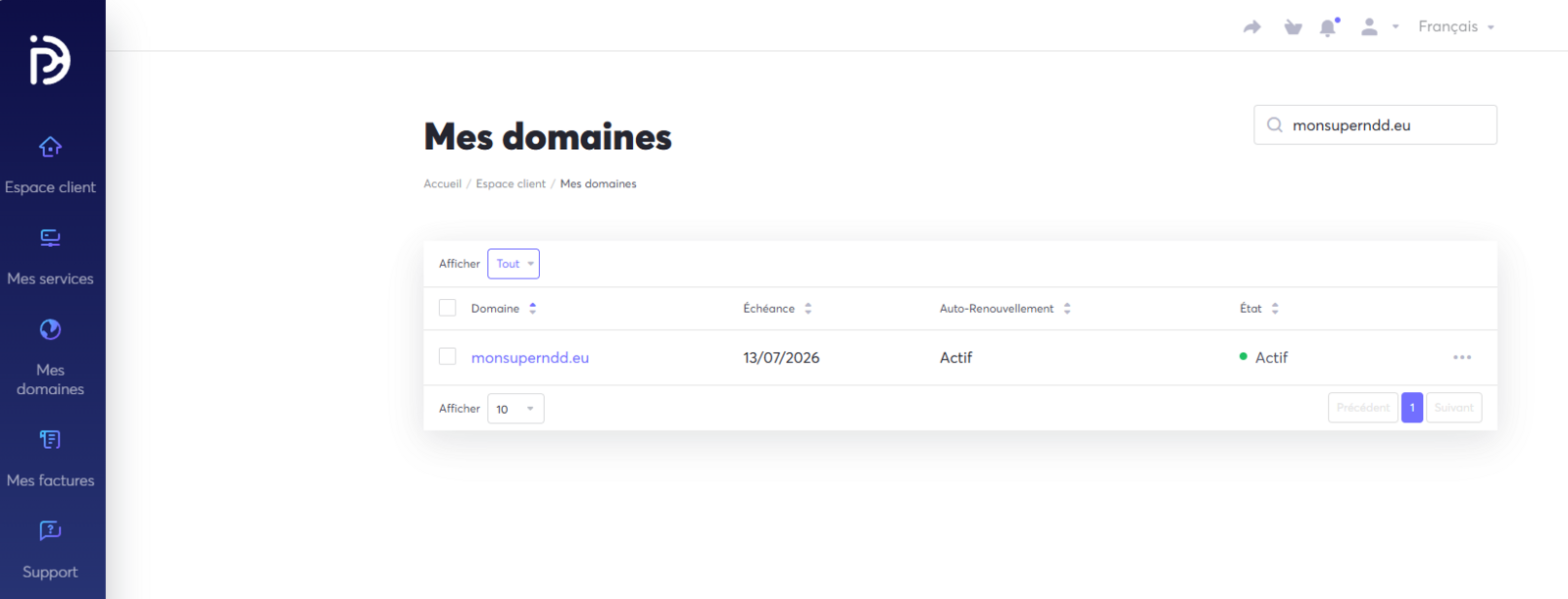Image de la liste des domaines