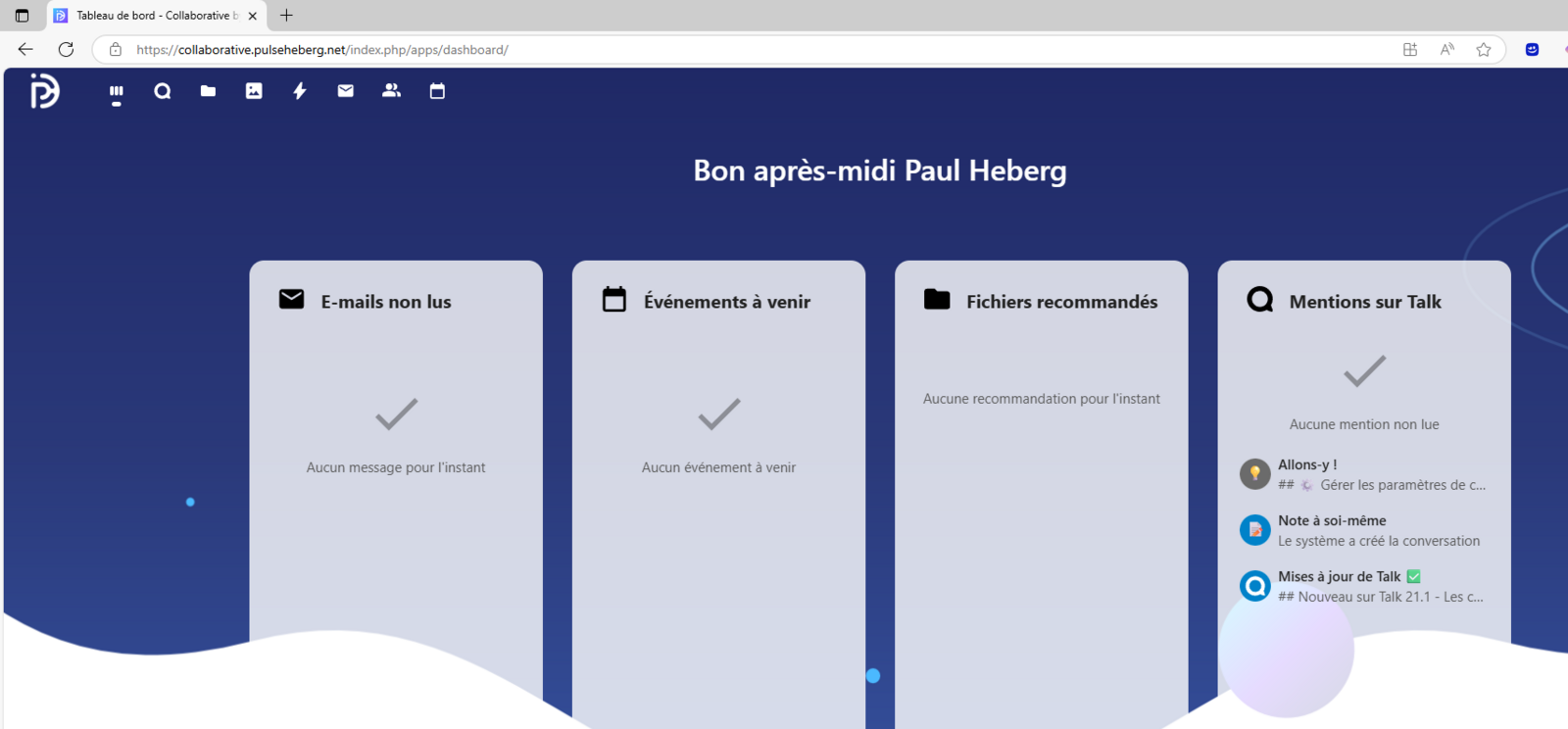 Page d'accueil